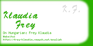 klaudia frey business card